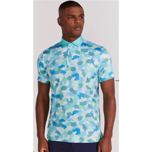 $105 Redvanly Men’s Dawson Golf Polo Shirt - Pool Green - MEDIUM- New Tag - Picture 1 of 5